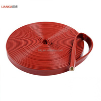 Manchon de protection tubulaire en fibre de verre tressée, résistant à la chaleur, ignifuge, flexible, haute pression, en caoutchouc silicone pour câbles