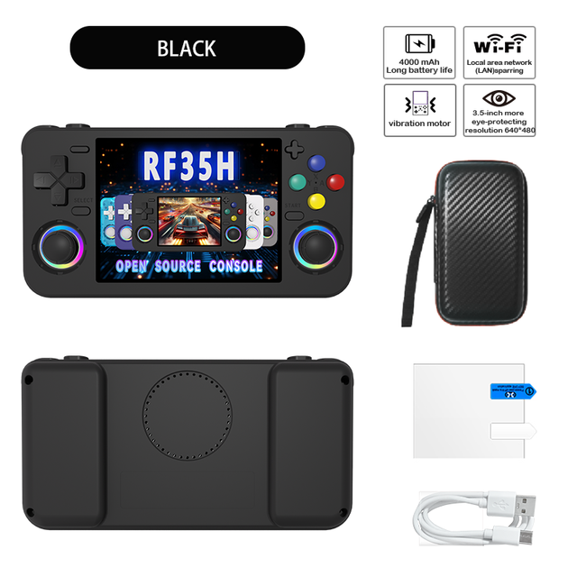 2026 RF35H 3.5 Inch IPS Screen Handheld Gaming Player Pocket 30+ Classic Emulators WiFi Portable Retro Handheld Game Console