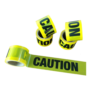 Rouleau de ruban d'avertissement de <span class=keywords><strong>police</strong></span> d'avertissement de marquage d'itinéraire de barricade jaune fluorescent de 75mm 600ft - Product Image 6