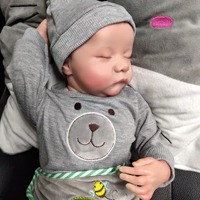 Poupées Bébés Mignonnes et Douces Reborn Factory Super Pas Cher Mini 18 Pouces Peau Peinte Avancée Poupée Bébé Mignonne Corps Entier en Silicone