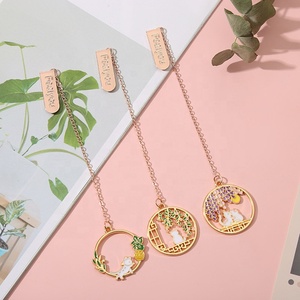 ที่คั่นหนังสือโลหะแบบกลวงสไตล์จีน ดีไซน์สร้างสรรค์ น่ารักสดใส คลิปหนีบหน้ากระดาษ เครื่องเขียน จี้ห้อย ที่คั่นหนังสือสำหรับแจก - Product Image 2