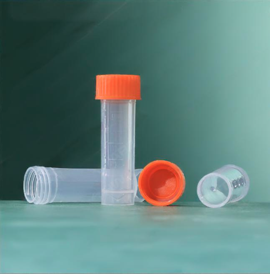 Tubo criogenico 5ml conico a fondo piatto con guarnizione (200 pz/confezione)