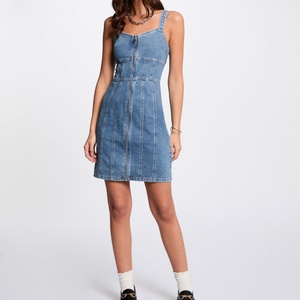 ชุดเดรสยีนส์ยืดสำหรับผู้หญิง ลดราคาสุดฮอตซัมเมอร์ 2025 ชุดรอมเปอร์ซิป กระโปรงยีนส์ทรงเข้ารูปสั้น - Product Image 4