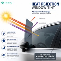 Película de Cerámica Nano Carbón 50% VLT para Ventanas de Coche, Tinte Semiprivado Gris, Bloqueador de Calor UV 99 IR 85, Venta al por Mayor Directa de Fábrica