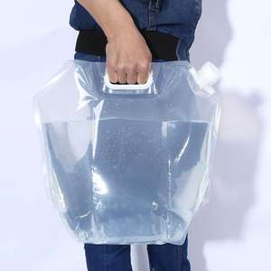 Vente en gros de sac à eau en plastique de 20 litres facilement pliable et facile à transporter sac à eau en plastique de grande capacité - Product Image 5