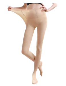 Chaussettes <span class=keywords><strong>de</strong></span> compression en collants solides taille haute avec bout ouvert <span class=keywords><strong>ou</strong></span> bout fermé collants d'hiver antibactériens tricotés - Product Image 2