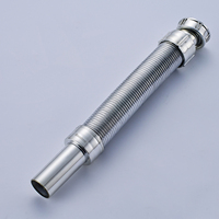 Tuyaux flexibles chromés BOOSTEEL, diamètre extérieur 78 mm, connexion filetée, installation facile pour la plomberie de douche