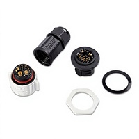 Vente directe usine – Connecteur étanche M25 à verrouillage automatique 3+9 broches LED, combinaison signal/alimentation, indice IP67, haute performance