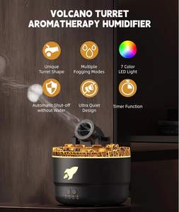 Nouveau diffuseur d'arômes Canon Volcanique à Anneaux de Fumée, grande capacité, humidificateur d'air à brume, pour huiles essentielles et décoration intérieure - Product Image 2