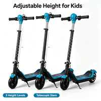 Scooter Eléctrico para Niños a Precio de Fábrica, Altura Ajustable, Plegable, con Plataforma LED y Altavoz Bluetooth, Venta al Por Mayor