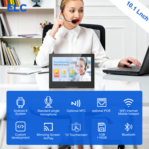 OEM L Shape 10.1 Inch Touch Screen Customer Feedback Evaluator Restaurant Ordering Rj45 Optional POE NFC Desktop Android <strong>Tablet</strong> - Product Image 5