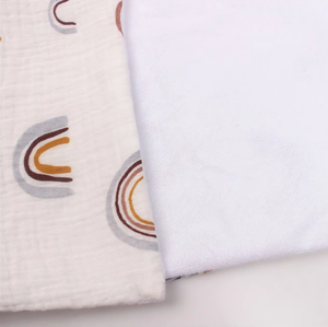 Ensemble cadeau de naissance : bavoir en coton mousseline arc-en-ciel, serviette, couverture de sécurité, bavoir à pompon, <span class=keywords><strong>attache</strong></span>-sucette pour bébé - Product Image 4