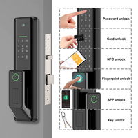 Eseye OEM/ODM Tuya App Wifi Cerradura Inteligente NFC Cerradura de puerta inteligente automática con cámara 5050 Código de mortaja electrónica