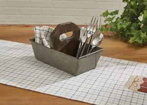 Hot Sale Vintage Metal & Wooden Caddy Organizer with Sturdy Dividers For Restaurant Party Cutlery Tabletop Organizer - Product Image 5