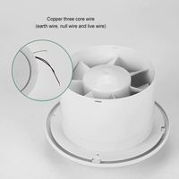 Ventilateur d'extraction intérieur électrique 220V pour bureau maison en plastique mural odeur toilette extracteur d'air OEM personnalisable pour la ferme