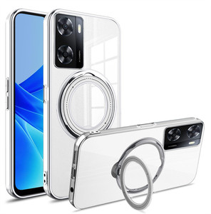 Coque de TPU galvanizado transparente de lujo para OPPO <span class=keywords><strong>Realme</strong></span> 10 y A17K soporte de imanes a prueba de golpes funda trasera para teléfono móvil - Product Image 6