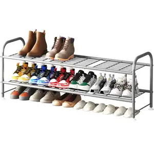 Shoe Rack Grey 2 Floors 3 Floors 4 Metal Storage Rack Folding Shoe Racks For Home