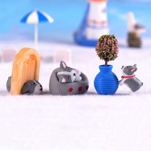 Estilo <span class=keywords><strong>de</strong></span> vacaciones Hawaiano DIY mascota perro paraíso 3D Animal resina cabujón dibujos animados casa <span class=keywords><strong>de</strong></span> muñecas miniatura decoración del hogar juguetes arte tema - Product Image 6