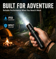 Lampe torche LED portable en aluminium 18650, haute puissance 2000 lumens, étanche IP68, rechargeable, lampe tactique