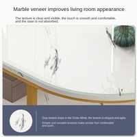 Luxe et simplicité Table à thé moderne Petite table basse Appartement Petite table en verre