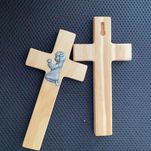 <span class=keywords><strong>Cruz</strong></span> <span class=keywords><strong>de</strong></span> Madera Pintada Cristiana Religiosa, Decoración <span class=keywords><strong>de</strong></span> Pared Triple Apilada Multicolor en 3D para el Hogar o <span class=keywords><strong>la</strong></span> Iglesia - Product Image 3