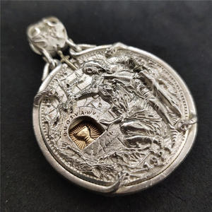 Moeda de <span class=keywords><strong>Metal</strong></span> personalizada 3D Die Struck <span class=keywords><strong>Antique</strong></span> Silver Plated Brass Zinc Alloy Soft Esmalte Presente promocional gravado personalizado - Product Image 3