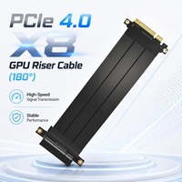 Cable de Extensión Flexible PCIe 4.0 X8 para Tarjeta Gráfica, 180 Grados, 64Gbps, Alta Velocidad, Blindado, Recto, para PC y Estaciones de Trabajo