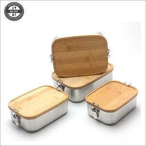 กล่องข้าวสแตนเลส 304 พรีเมียม ฝาไม้ไผ่ ป้องกันการรั่วซึม สำหรับทำ<span class=keywords><strong>งาน</strong></span>และเรียน รับทำโลโก้ตามสั่ง ขายส่ง - Product Image 5