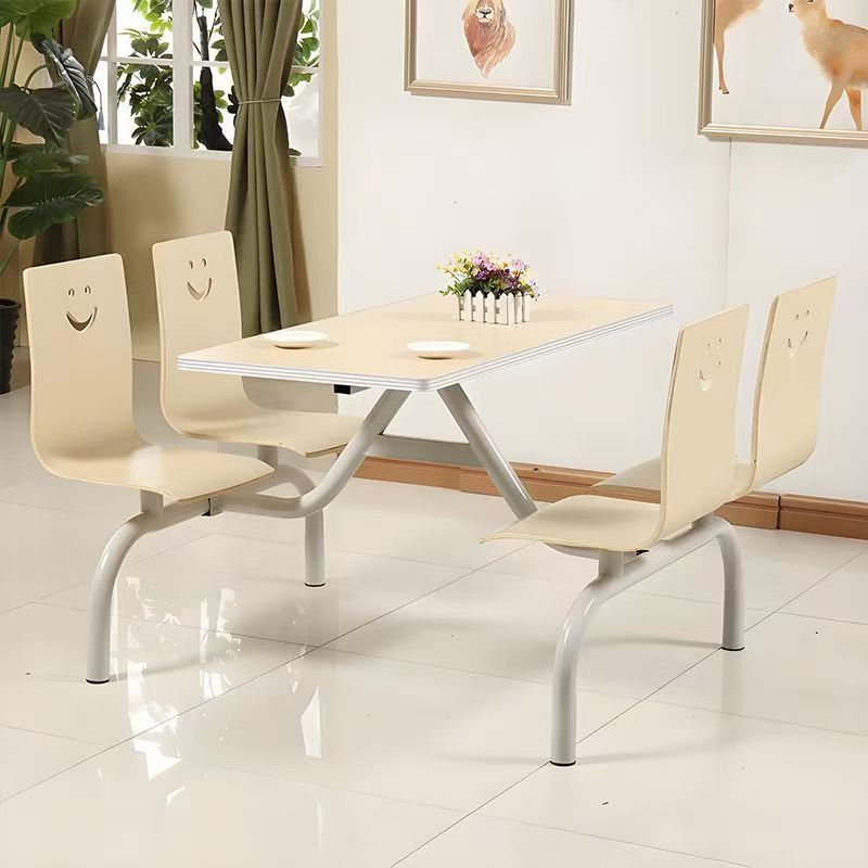 Oak color [1 table and 4 chairs] with white frame