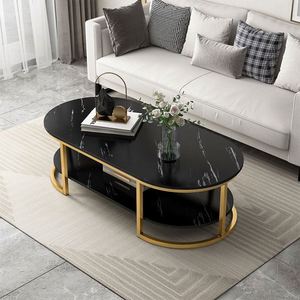 Table basse multifonctionnelle en bois avec plateau relevable, design moderne, ensemble de tables basses intelligentes pour salon - Product Image 1