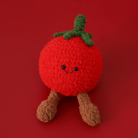 Handgemaakte Amigurumi gehaakte fruit- & snackfiguurtjes, gebreide sleutelhanger, alleen hangdecoratie