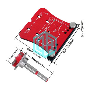 Herramienta de perforación para abrir agujeros de bisagra para carpintería de 35mm, localizador de punzones y Marco limitador, perforación y montaje rápidos y precisos de <span class=keywords><strong>bisagras</strong></span> - Product Image 4