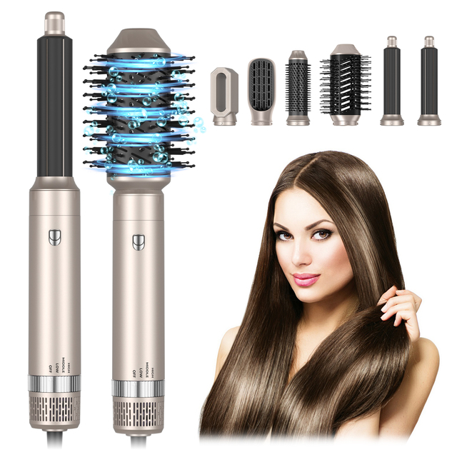 Lescolton 1000W Rotating Hair Dryer Brush curler Straightener One Step Styler Hair Dryer Professional Salon Hair Tool