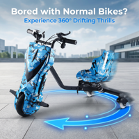 Kart électrique à trois roues pour drift, scooter électrique à drift, Crazy Cart XL électrique