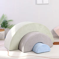 Canapé modulaire arc-en-ciel pour enfants, confortable, en mousse pelucheuse durable, avec blocs de construction, moderne et écologique pour l'école