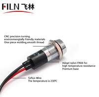 Clignotants LED pour moto FILN 14 mm, feux indicateurs 12V 24V, acier inoxydable, métal, IP67, durables, CE TUV, multicolores