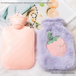 <span class=keywords><strong>Bouillotte</strong></span> en PVC haute densité au design minimaliste, grande capacité, amovible et lavable, pour le réchauffement abdominal - Product Image 4