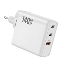 Adaptateur de chargeur USB multi-ports 140W 2A2C de haute qualité avec technologie GaN pour ordinateur portable, charge rapide, design pliable