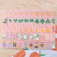 Ensemble de 160 tuiles de mahjong en acrylique sur le thème de la Géorgie, personnalisées, à une seule couche, tuiles de mahjong américaines pour les fêtes de famille