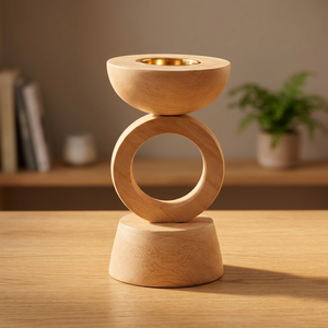 Quemador de Incienso de Madera Natural Ecológico Premium, Elegante y Hecho a Mano, con Aroma a Flor de Azahar - Product Image 1