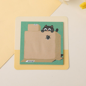 Cute Cat <b>Sticky</b> <b>Notes</b>, Black Cat Daily Planner Stickers Fridge Message Reminder Reusable Memo Pads Wholesale - Product Image 6