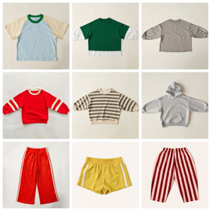 Shorts cargo unisexes pour enfants en velours côtelé, personnalisables avec broderie, décontractés, pour l'été et la plage, pour tout-petits garçons, taille élastique, amples avec poches - Product Image 5