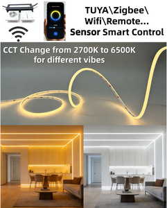 Éclairage de placard IP65 TUYA/avec capteur intelligent, éclairage de meuble à intensité variable DC24V UL/CE/CB, lumière néon ultra-mince 2700K-6500K - Product Image 2