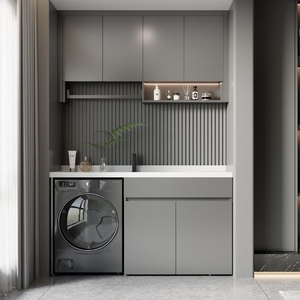 Modern <strong>Custom</strong> <strong>Pantry</strong> <strong>Cabinet</strong> for Whole House Balcony Laundry <strong>Cabinets</strong> Wood Furniture for Dining Living Room in Villas Apartments - Product Image 2