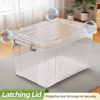 Boîte de rangement en plastique 52,5 * 37,5 * 24 cm, organisation de rangement à domicile, rangement pour abeilles, avec couvercle, boîte blanche