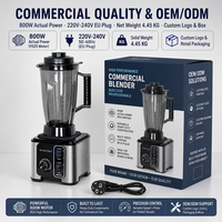 Mixeur Électrique 500W 4-en-1 : Broyeur à Glace, Extracteur de Jus, Moulin à Grains et Robot Culinaire pour Usage Domestique
