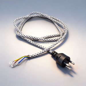 2-poliges EU/US/Thailand-Kabel Netzteil kabel Stromkabel Baumwolle geflochten mit geschlossenem Crimp anschluss für elektrisches Dampf bügeleisen - Product Image 5