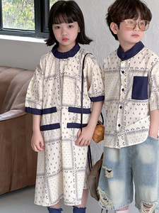 Match frère et soeur vêtements 5 ans fille robe pour enfants 2024 - Product Image 6
