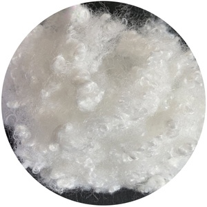 Fibre discontinue de POLYESTER NON siliconée conjuguée creuse blanche recyclée de 7DX64MM/HCS 7DX64MM - Product Image 4
