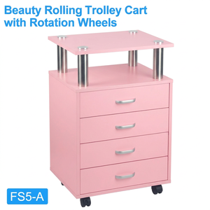 Beauty <span class=keywords><strong>Trolley</strong></span>, schoonheidswagen met draaibare wielen, mobiele beautysalon <span class=keywords><strong>trolley</strong></span> met laden en wielen - Product Image 5